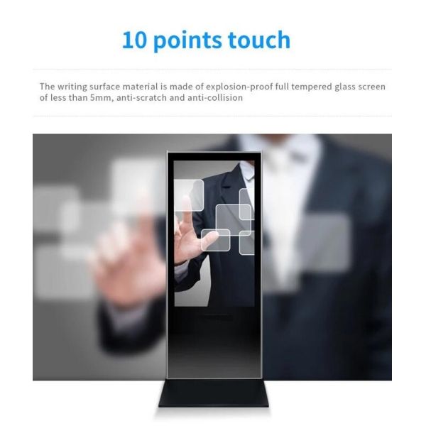 49 Inch Floor Standing LCD Touch Screen Kiosk with Remote Controller