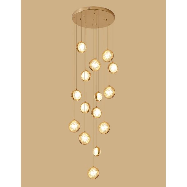New modern pendant light loft for living room ball crystal villa scandinavian chandelier(WH-NC-63)