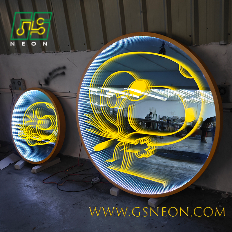 Custom 3D Mirror Light Box SMD2835 LED Infinity Mirror Signs