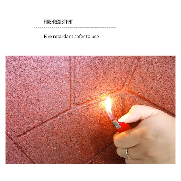Hexagon Rubber EPDM/SBR Pavers Red Color Rubber Brick For Equestrian And Racecourse Area