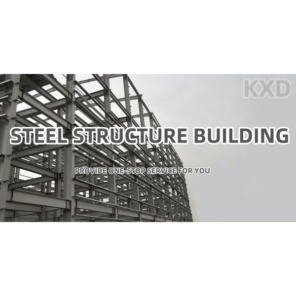 Decorative aluminum panel and Glass curtain wall designed modern prefab steel structure commercial buildings
