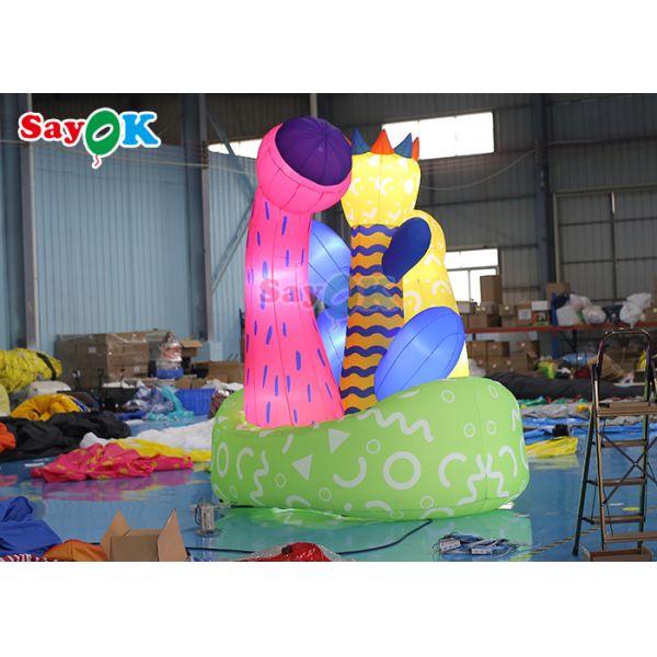 190T Oxford Cloth 3D Inflatable Flower Model For Outdoor Advertising Promotion Display