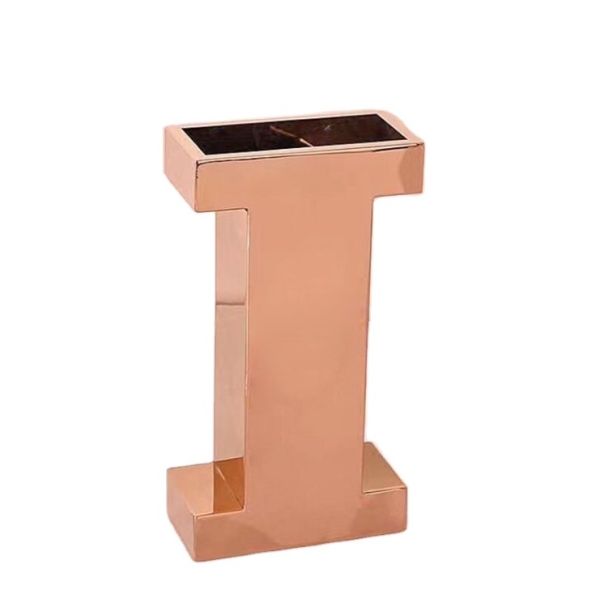 Big size steel custom letter shape decorative flower planters company name