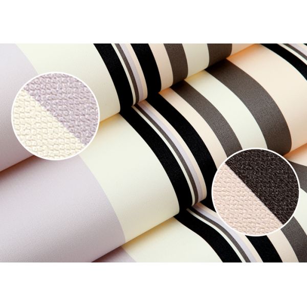 Commercial Contemporary Wall Coverings with Wide and Narrow Stripes , PVC Wallpaper