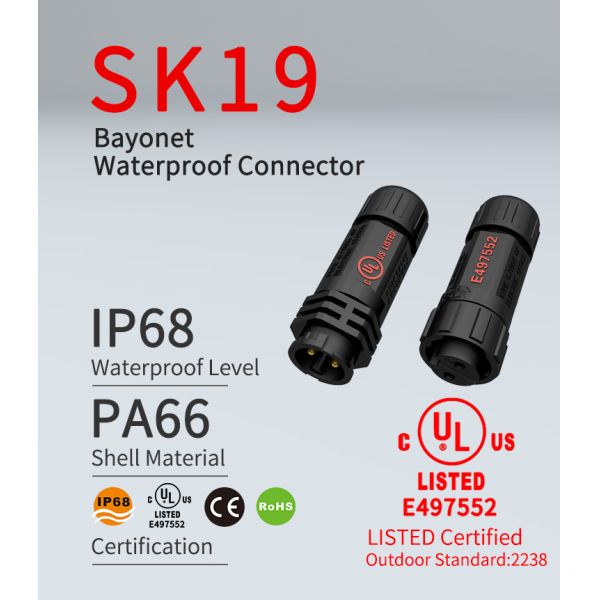 UL Certified HYFD M19 IP68 6 Pin Male Female Connector
