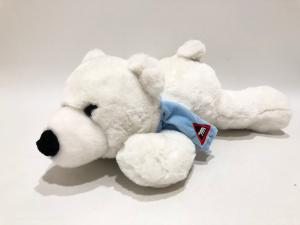China 100% PP Cotton Gift Stuffed Small Lying Polar Bear Plush Toy Gifts For Kids on sale