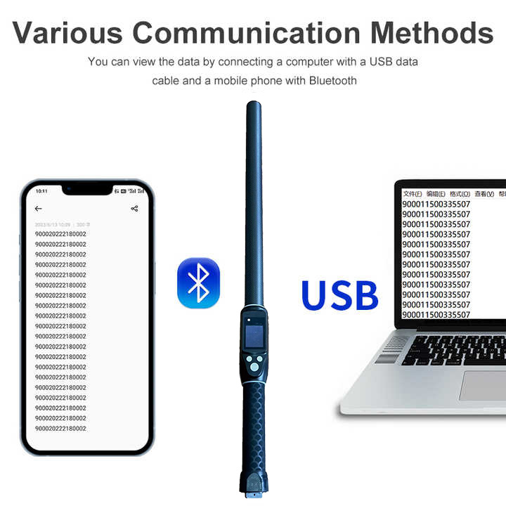 FOFIA Waterproof Long Range 134.2kHz RFID Ear Tag Reader ISO11784/5 Protocol 30-100cm Reading Distance PVC
