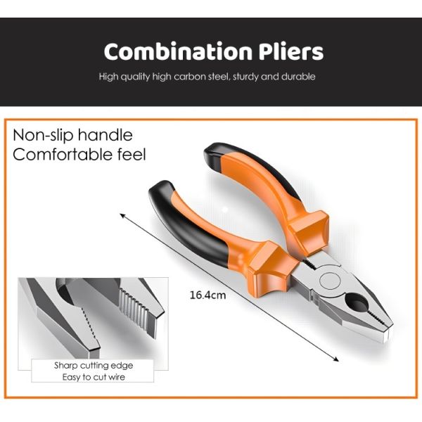 JYH-HTS09-6 Home Toolbox Set 9-Piece Set Of Carbon Steel Series Combination Tools