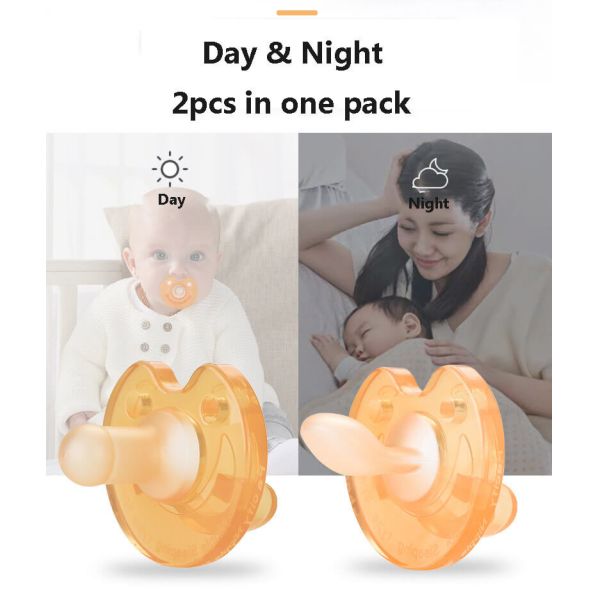 Baby Food Grade Silicone Daily And Night Pacifier Super Soft Liquid Silicone Mother Baby Pacifier