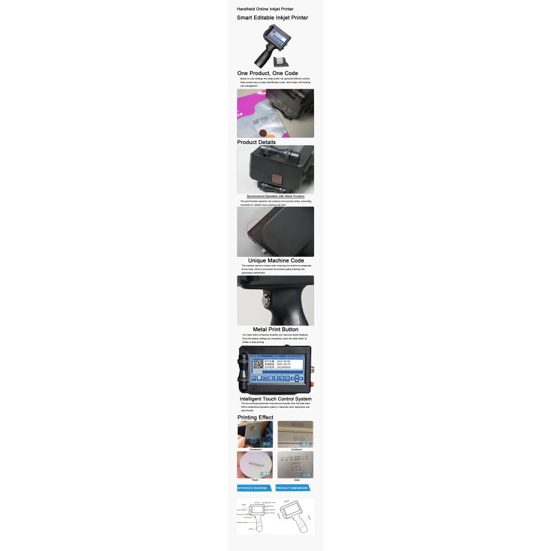 Portable Industrial Handheld Inkjet Printer - Efficient Marking Solutions For Manufacturing And Food Processing