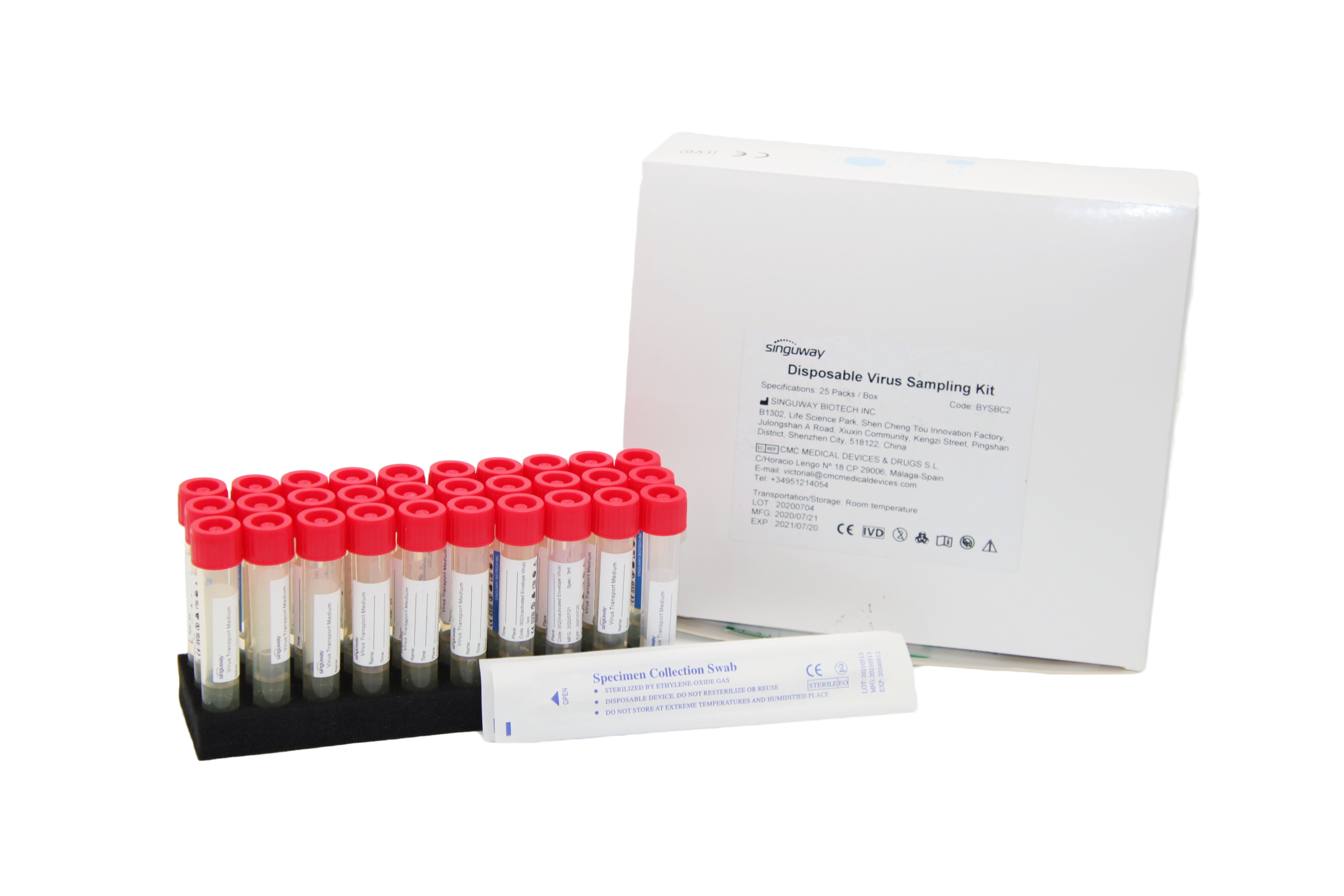 Oral Swab Disposable Viral Transport Medium Kit Tube ISO9001