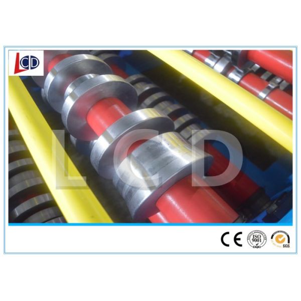 Glazed / Corrugated Roof Double Layer Roll Forming Machine Automatic With Hydraulic Cutter