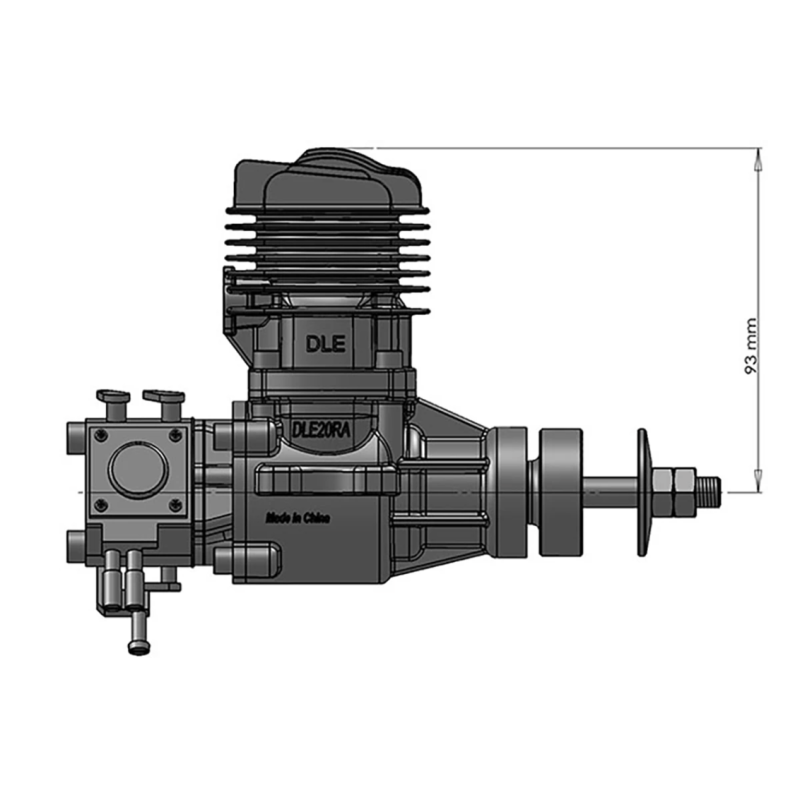 Dle Original New 20cc Ra Gasoline Engine For Rc Model Two Strokes Single Cylinder Rear Exhaust Natul Air