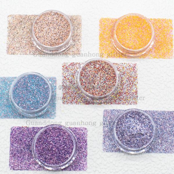 Extra Fine Polyester Mixed Glitter Nails Hexagonal Powder Christmas Decoration In Bulk