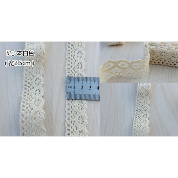 Long Vintage Cotton White Crochet Scallop Pattern Lace Trim DIY Embroidered Sewing Stretch