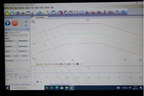 Random control interface and power spectrum diagram display