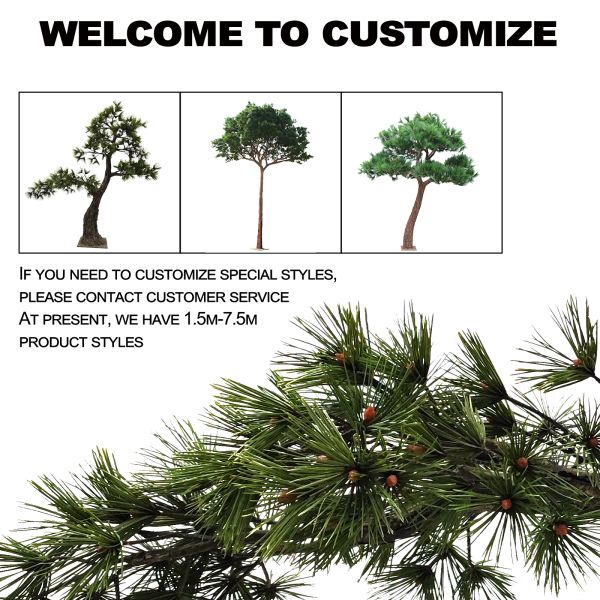 High Simulation Landscape Plastic Pine Tree 150cm Restaurant Ornaments