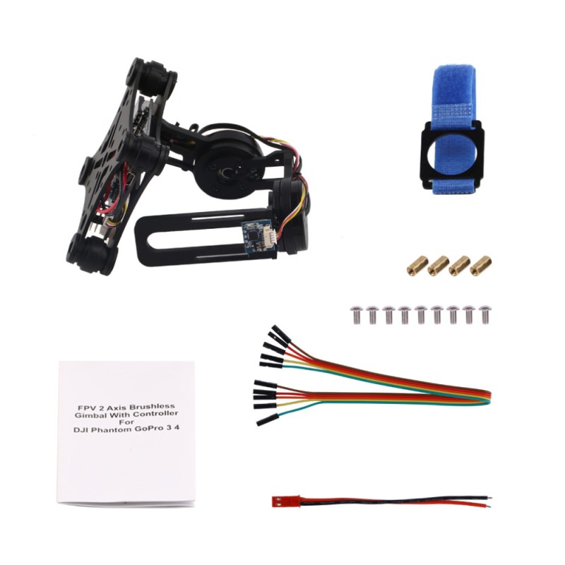 RTF 2 Axis Brushless Gimbal Camera With 2208 Motors BGC Controller Board Support SJ4000 3 4 For Rc Drone