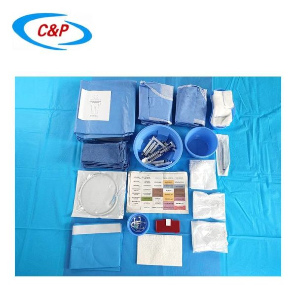 CE ISO13485 Hospital Sterile Surgical Drape Pack for Angiography