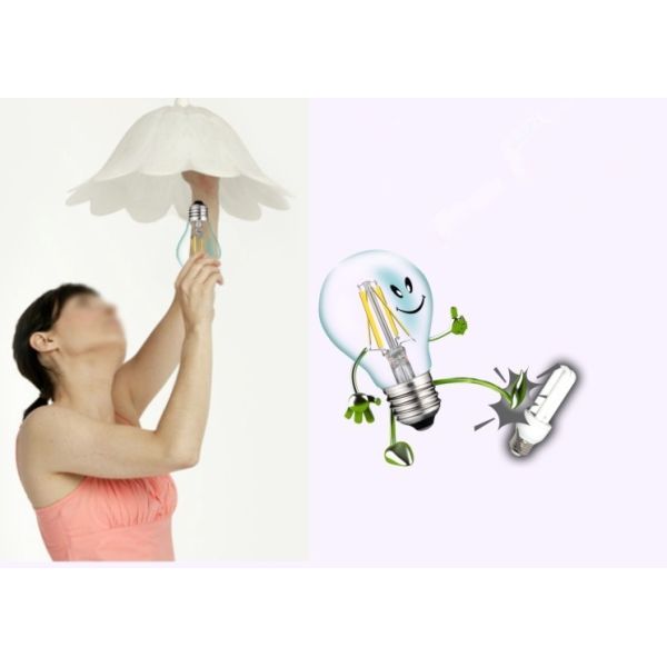 Flexible LED filament bulbs lighting E26 3W