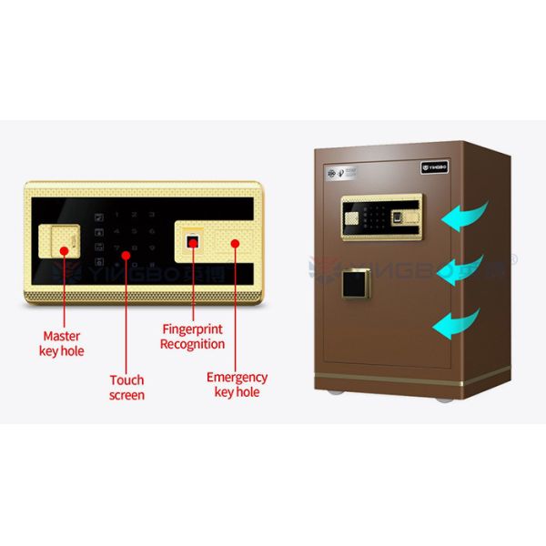Dual Alarm Office Small Safe Box OEM H600mm Smart Fingerprint Lock