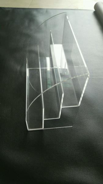 Clear 3- Shelve Tabletop Acrylic Nail Polish Display Rack Organizer Plexiglass Cosmetic Display Stand