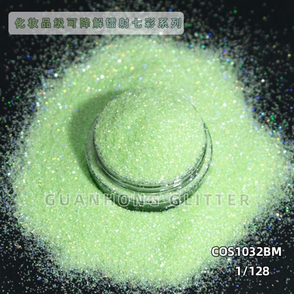 High Flash Holographic Cosmetic Biodegradable Glitter Powder Bulk ODM