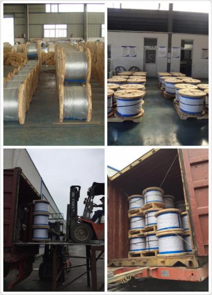 3/8' 7 strands hot dipped galvanized steel wire as per ASTM A 475 EHS