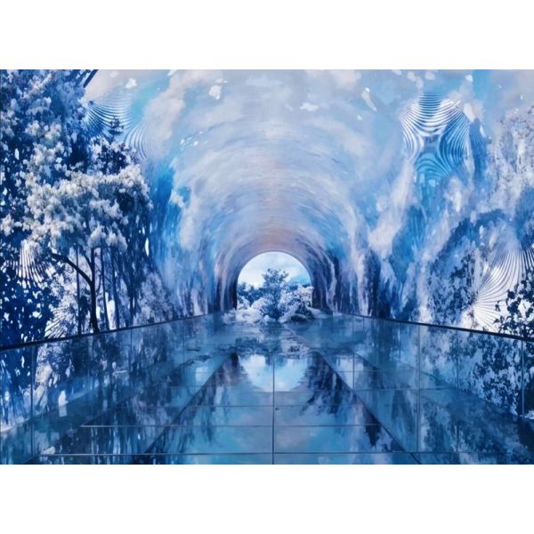 Immersive Flexible Curved LED Videos Walls Display 3D Interactive Tunnel LED Screen