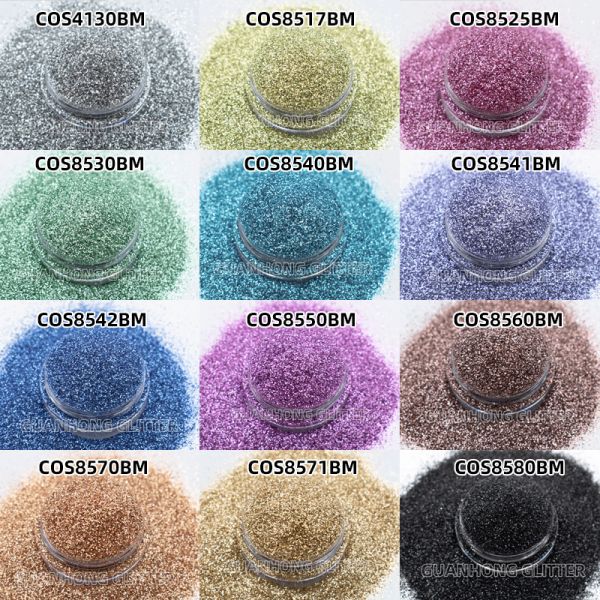 Shiny Compostable Plant Based Glitter Powder Makeup Plant Cellulose Cosmetic Grade Pigment