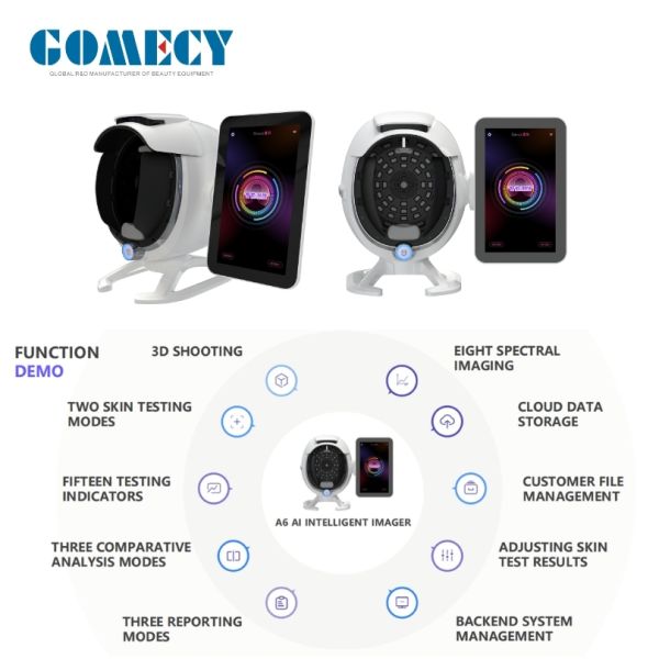 GMS- A6 Al Intelligent Face Analyzer Machine 15 Skin Problems Analysis Made Easy with 8 Spectral Imaging Technologies