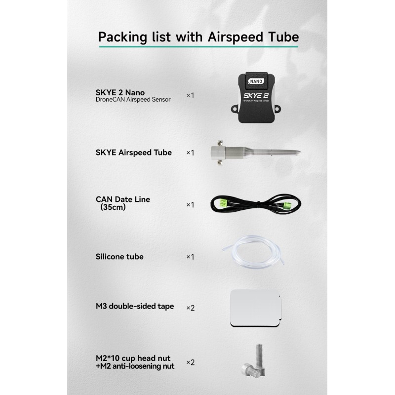 Free Shipping CUAV SKYE2 Nano Airspeed Sensor With DLVR