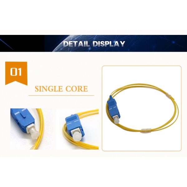 SC UPC Fiber Optic Pigtail Single Mode Low Insertion Loss For CATV Systems