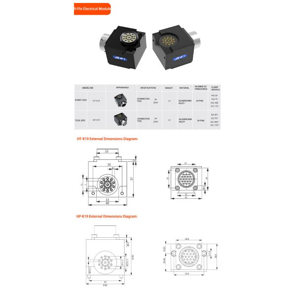 19 Core Power Automated Fixtures Electrical Module Signal Transfer Electrical Module
