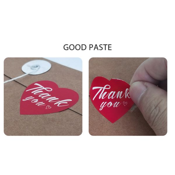 Customized Round Thank You Roll Stickers Waterproof