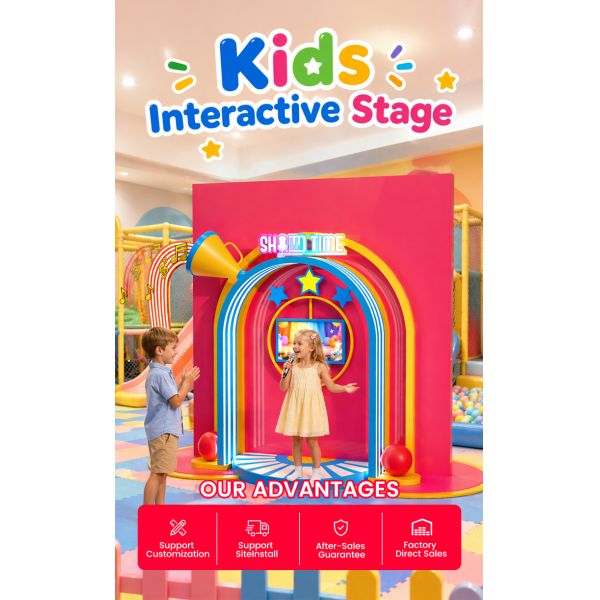 Soft Play Kids Interactive Stage Slide Factory Supplier