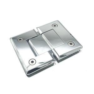 China 180 Degree Shower Glass Door Hinge Brass Material Bevel Style on sale