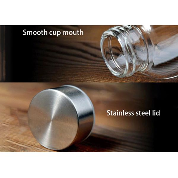 Transparent Empty Unbreakable Glass Water Bottle 450ml With Round Cap