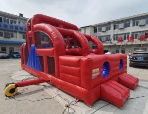 Buy cheap 0.55mm PVC Inflatable Obstacle Course Kids Run Bouncer Silde 10mL*5mW*4mH product