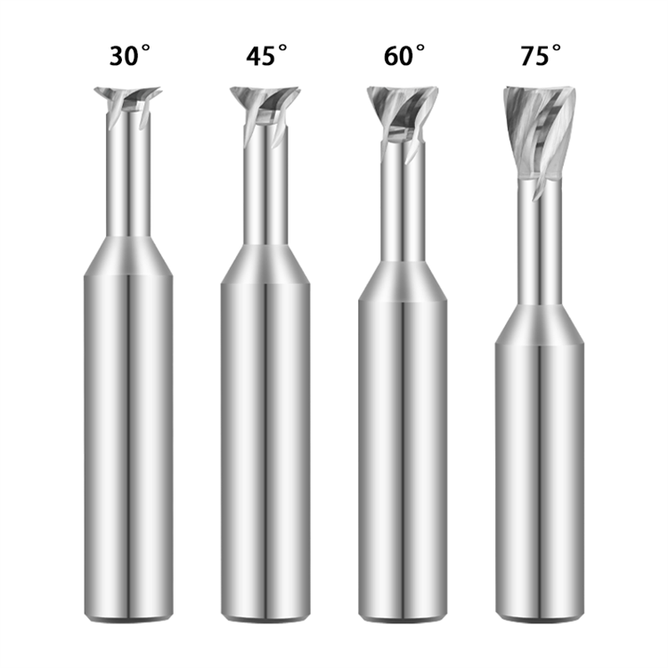 48 60 90 Degree Dovetail Milling Tools Carbide End Mill Cutter Groove Slot Custom Size