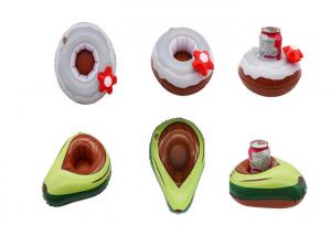 OEM PVC Floating Toy Floating Drink Holder For Pool / Custom Inflatable Cup Holder