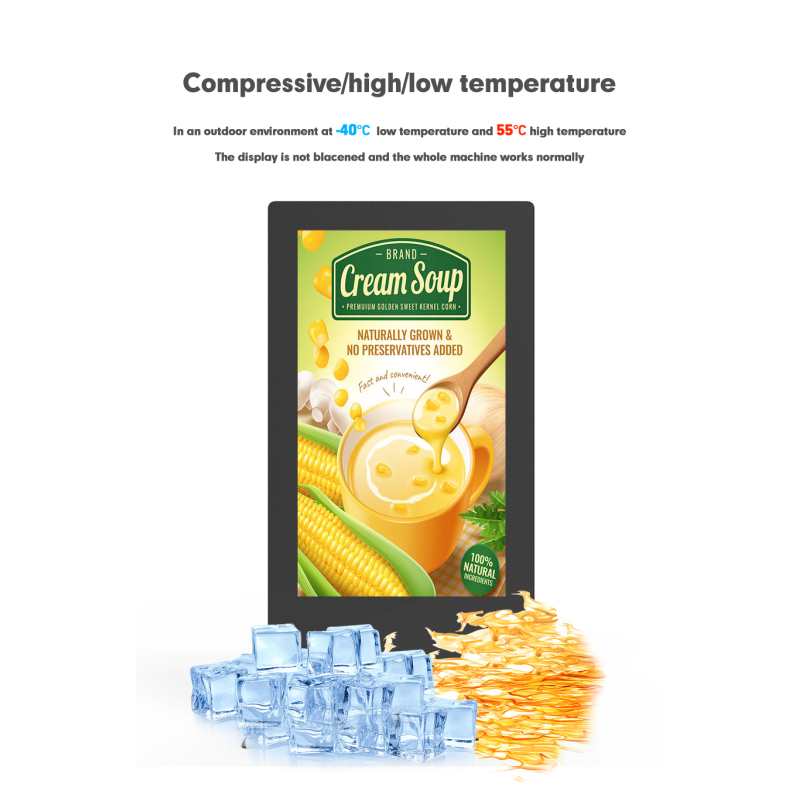 Floor Stand Outdoor Digital Signage Waterproof Advertising Player Sunlight Readable Kiosk