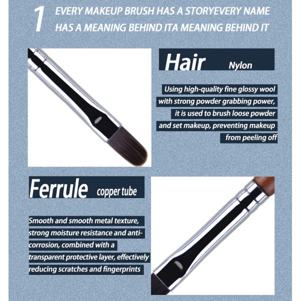 TOUCH UP 22 Multifunction Mini Lip Brush Single Eye Shadow And Concealer Brushes Synthetic Hair With Logo