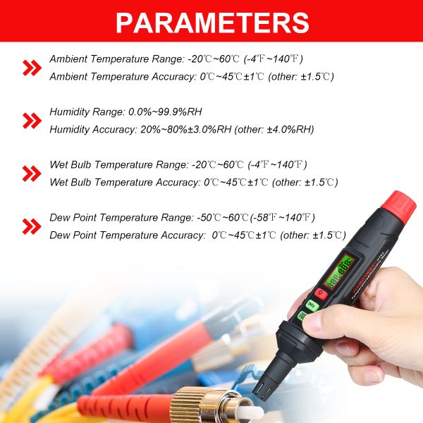 4 In 1 Digital Pen Type Voltage Tester , Humidity Temperature Pen