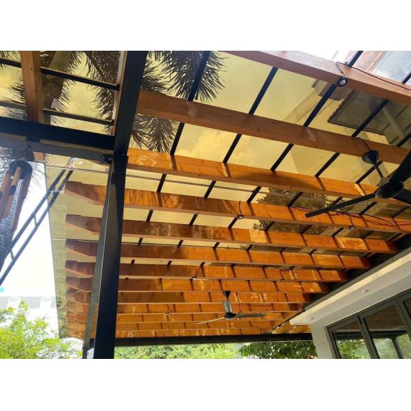 Fire Retardancy Rated B1 According To GB8624-1997 3mm bronze Polycarbonate Sheet with 2100mm Width