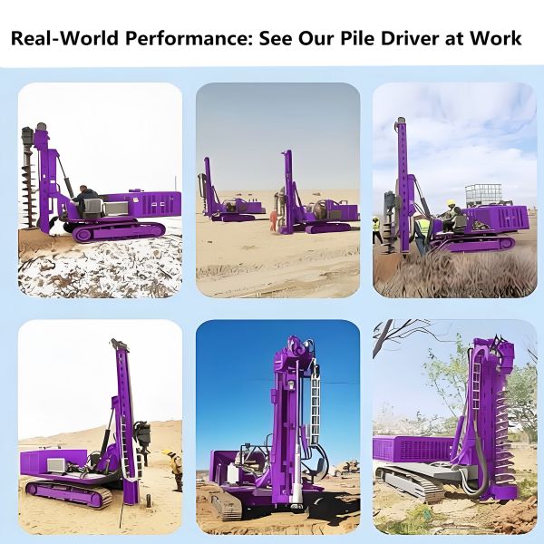 Pile Drilling Machinery Quick Switching Between Pile Driving Machine Foundation Construction Portable Pile Driver