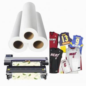 Buy cheap 98% Heat Transfer Rate Dye Sublimation Paper Roll 40g/50g/60g/80g/100GSM with 44