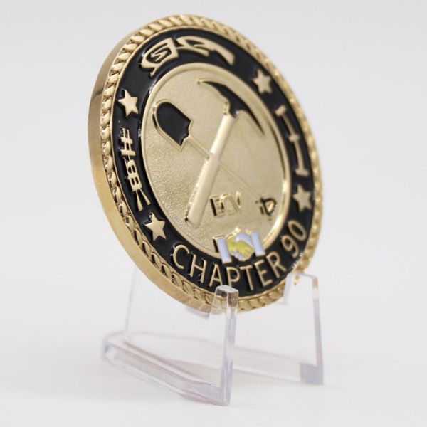 Custom 3D Zinc Alloy Challenge Coins with Gold Plated Finish for Commemorative Gifts