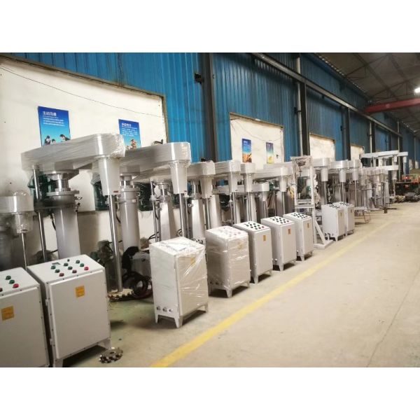Hydraulic Lifting High Speed Dissolver Machine 22kw - 75kw Single Shaft Coating Mixing Machine