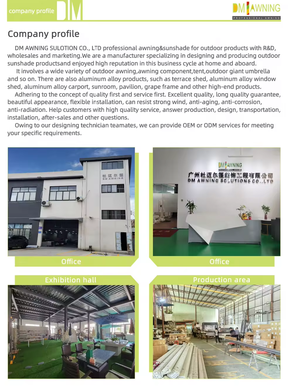 Customized Roof Sunshade Motorized Retractable Awning for sunroom